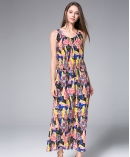 Printed silk crepe  dress